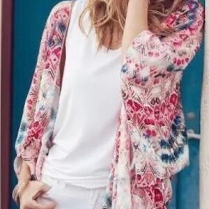47. Women's Karen Kane Multicolor Patterned Kimono oversized M/L